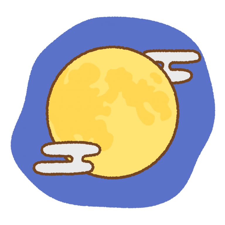 満月 イラスト かわいい詳細 3位