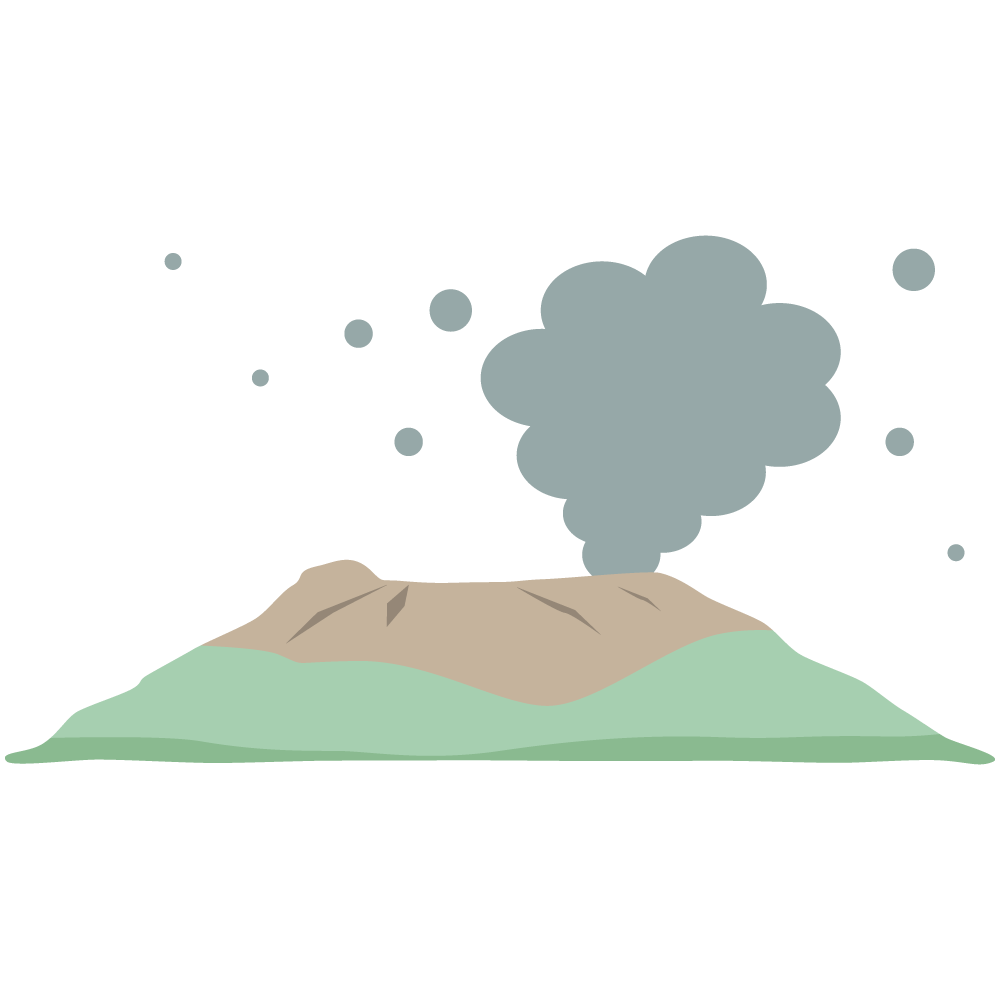 火山灰 イラスト - KibrisPDR