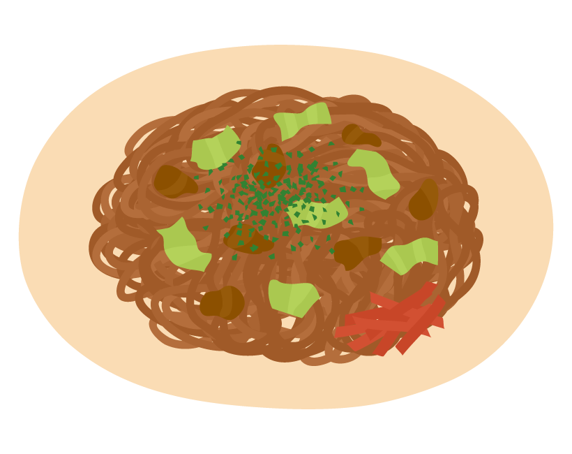 焼きそば イラスト詳細 9位