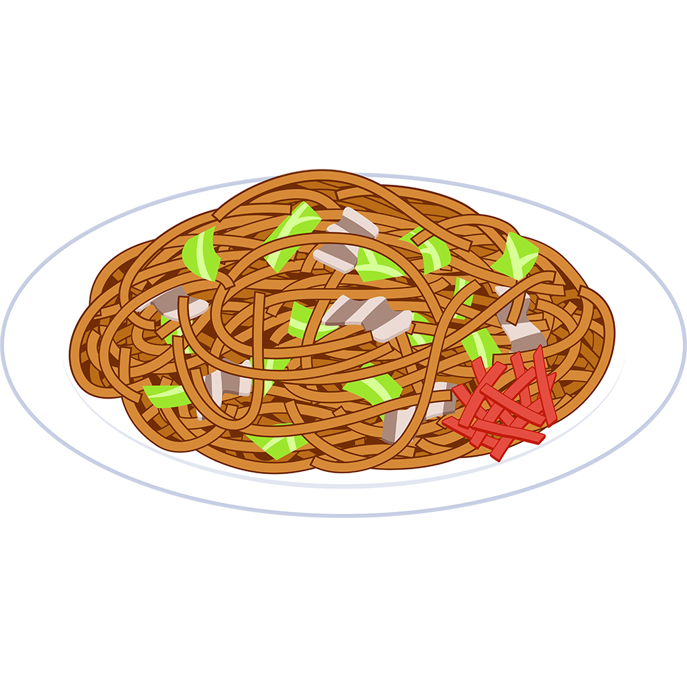 焼きそば イラスト詳細 2位