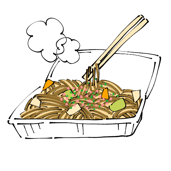 焼きそば イラスト詳細 3位