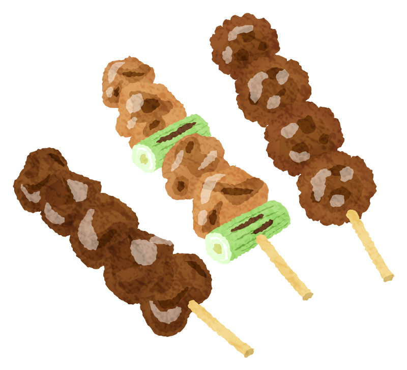 焼き鳥 イラスト 簡単詳細 5位