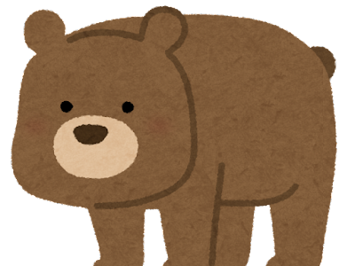熊 後ろ姿 イラスト詳細 2位