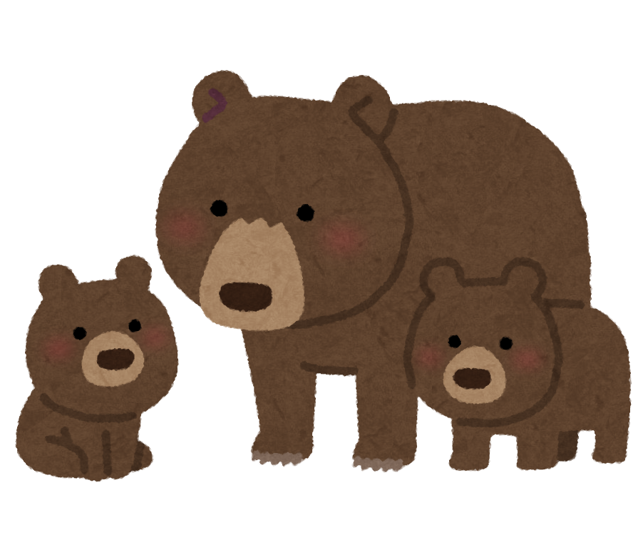熊 後ろ姿 イラスト詳細 4位