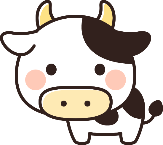 牛 イラスト 簡単詳細 2位