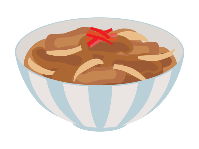 牛 丼 イラスト詳細 2位