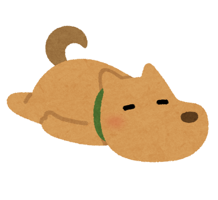 犬 寝る イラスト詳細 4位