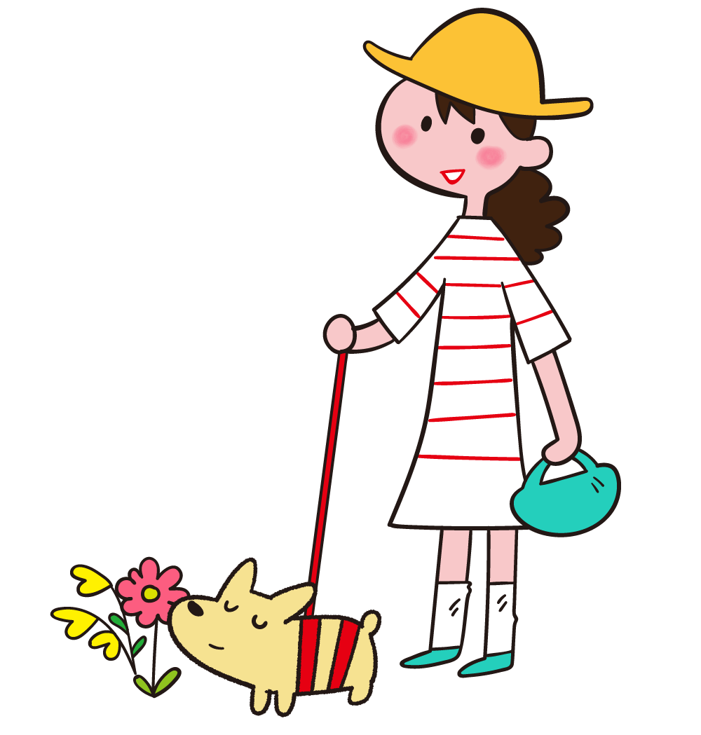 犬 散歩 イラスト詳細 6位