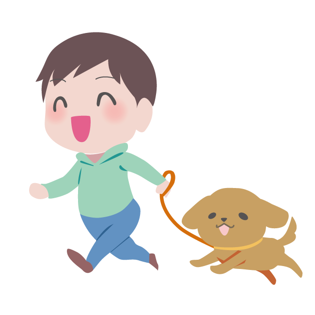 犬 散歩 イラスト詳細 7位