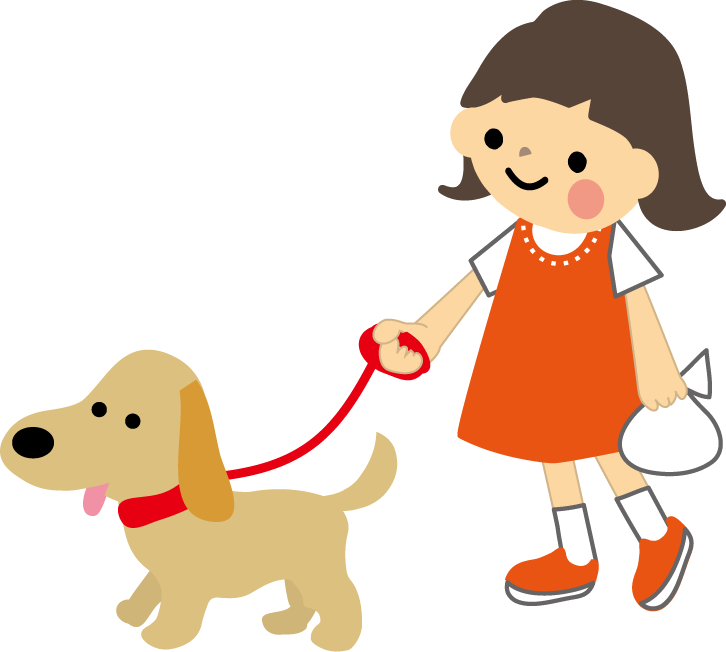 犬 散歩 イラスト詳細 2位