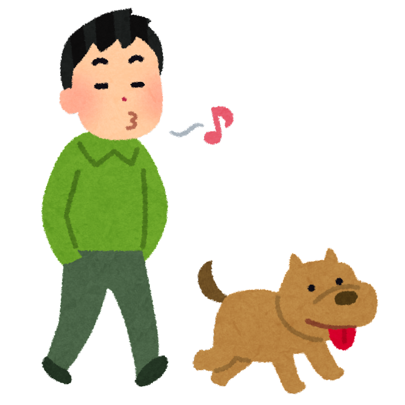 犬 散歩 イラスト詳細 4位