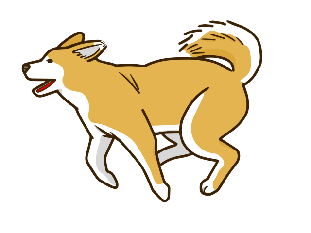 犬 走る イラスト詳細 2位