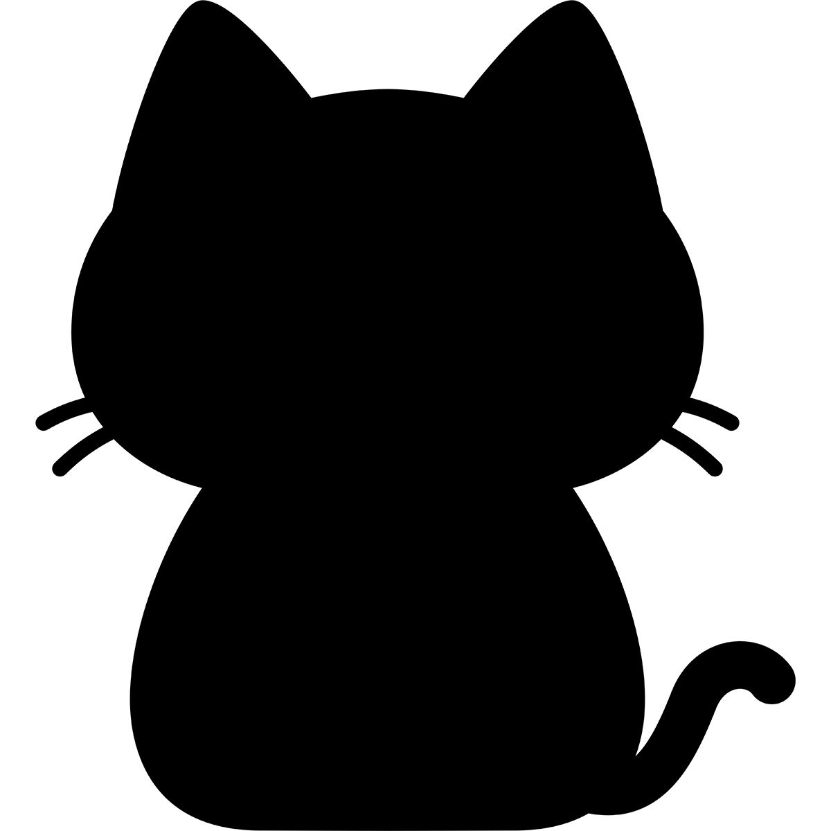 猫 シルエット イラスト フリー詳細 5位