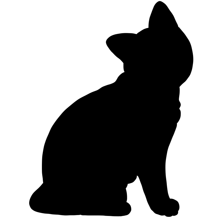 猫 シルエット イラスト フリー詳細 8位