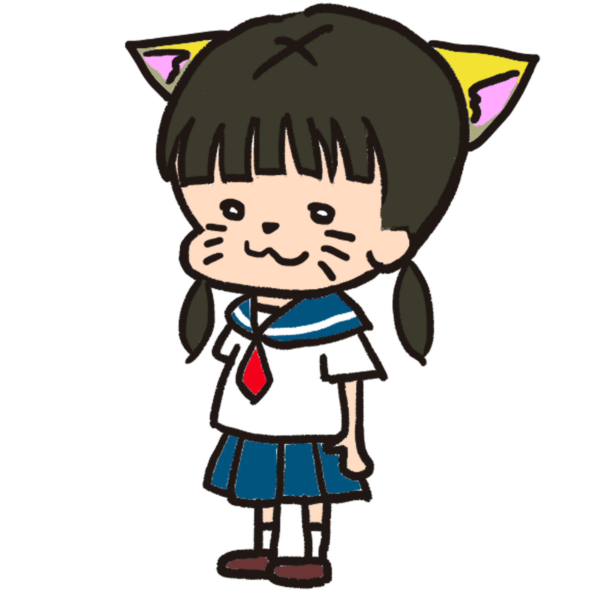 猫 女の子 イラスト詳細 8位