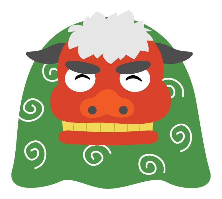 獅子舞 イラスト 簡単詳細 3位