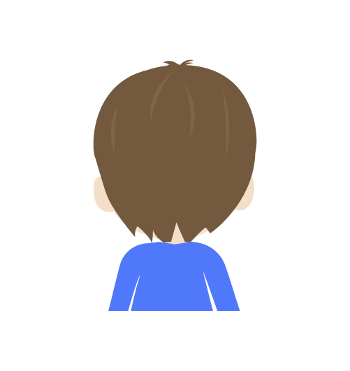 男の子 後ろ姿 イラスト詳細 10位
