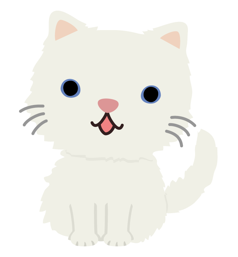 白 猫 イラスト かわいい詳細 8位