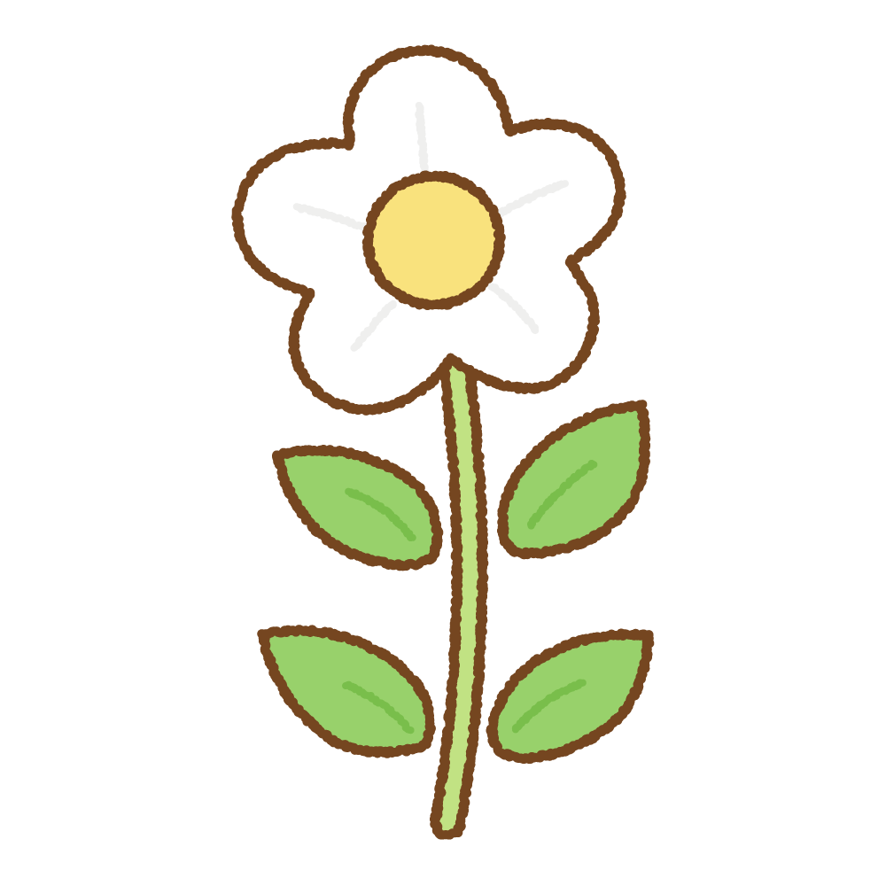 白い 花 イラスト詳細 10位