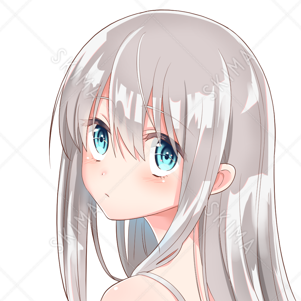 白髪 女の子 イラスト詳細 3位