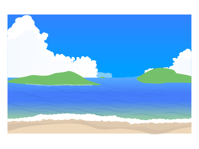 砂浜 イラスト - KibrisPDR