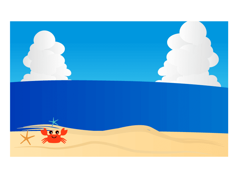 砂浜 イラスト 簡単詳細 7位