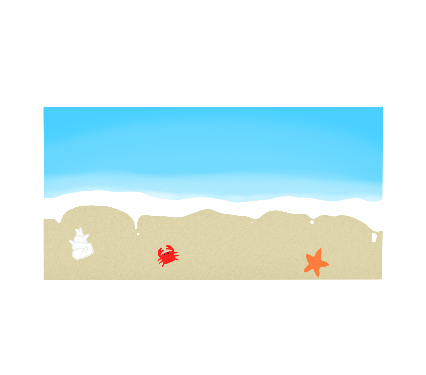 砂浜 イラスト 簡単詳細 4位