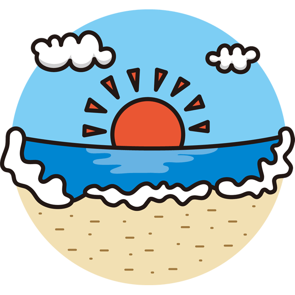 砂浜 イラスト 簡単詳細 5位