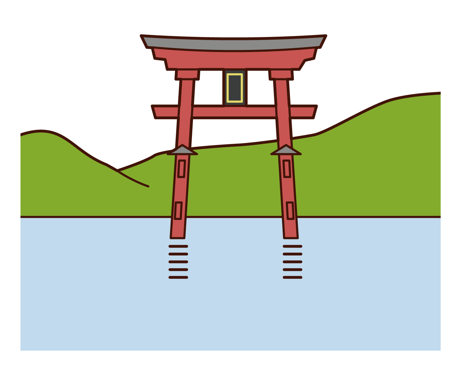 神社 イラスト 綺麗詳細 7位