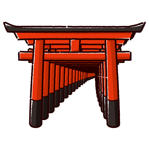 神社 鳥居 イラスト詳細 7位