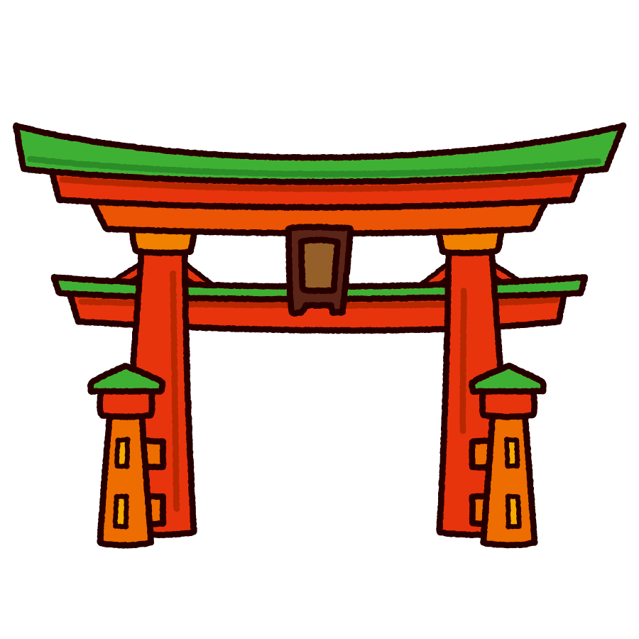 神社 鳥居 イラスト詳細 5位