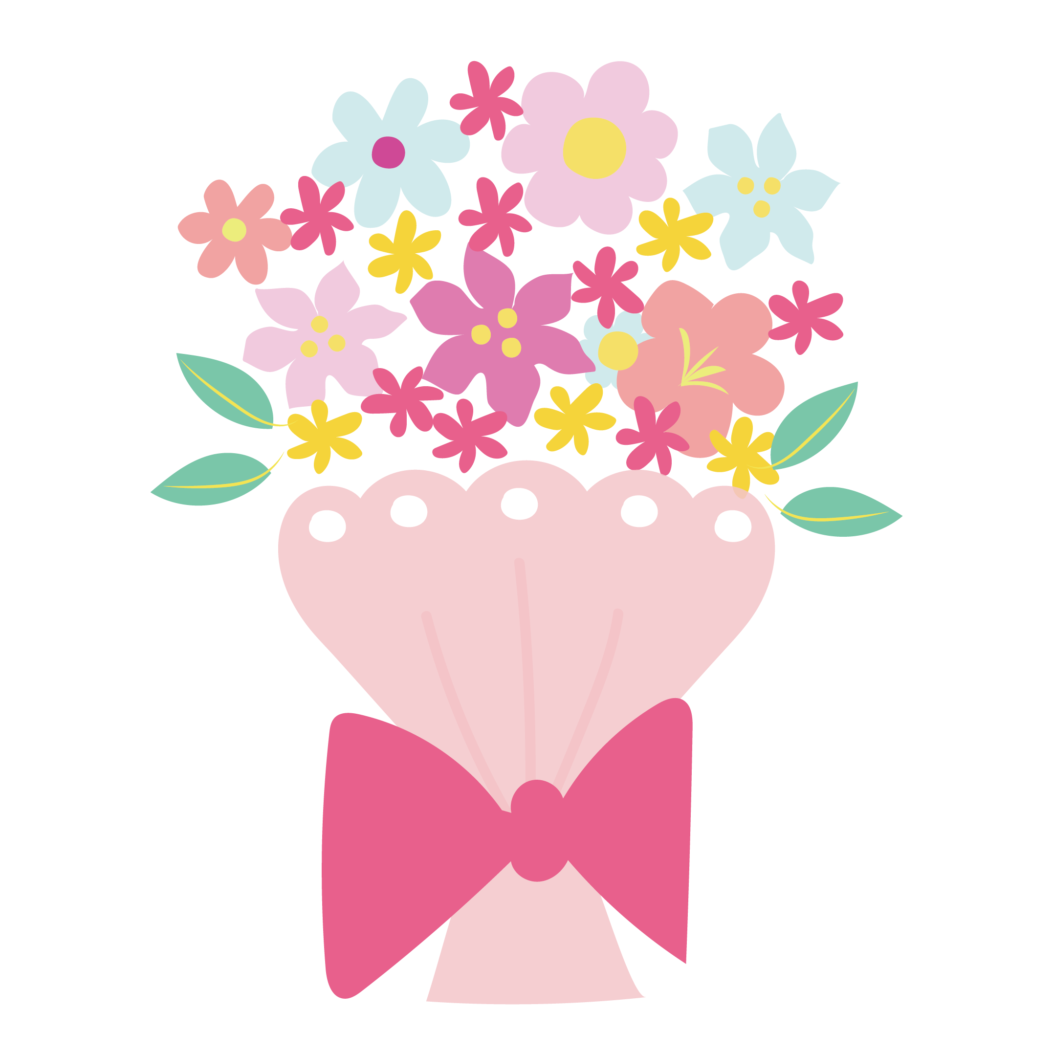 素材 花束 イラスト詳細 3位