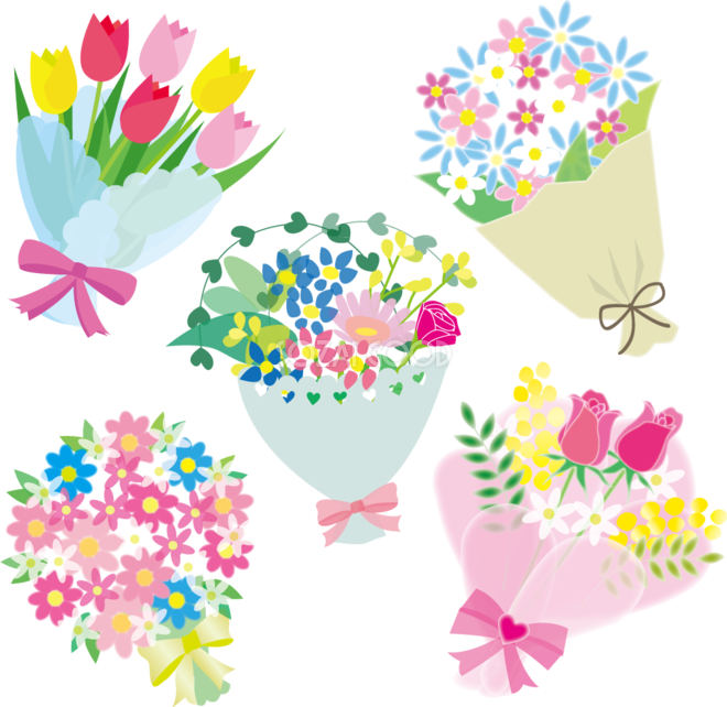 素材 花束 イラスト詳細 4位