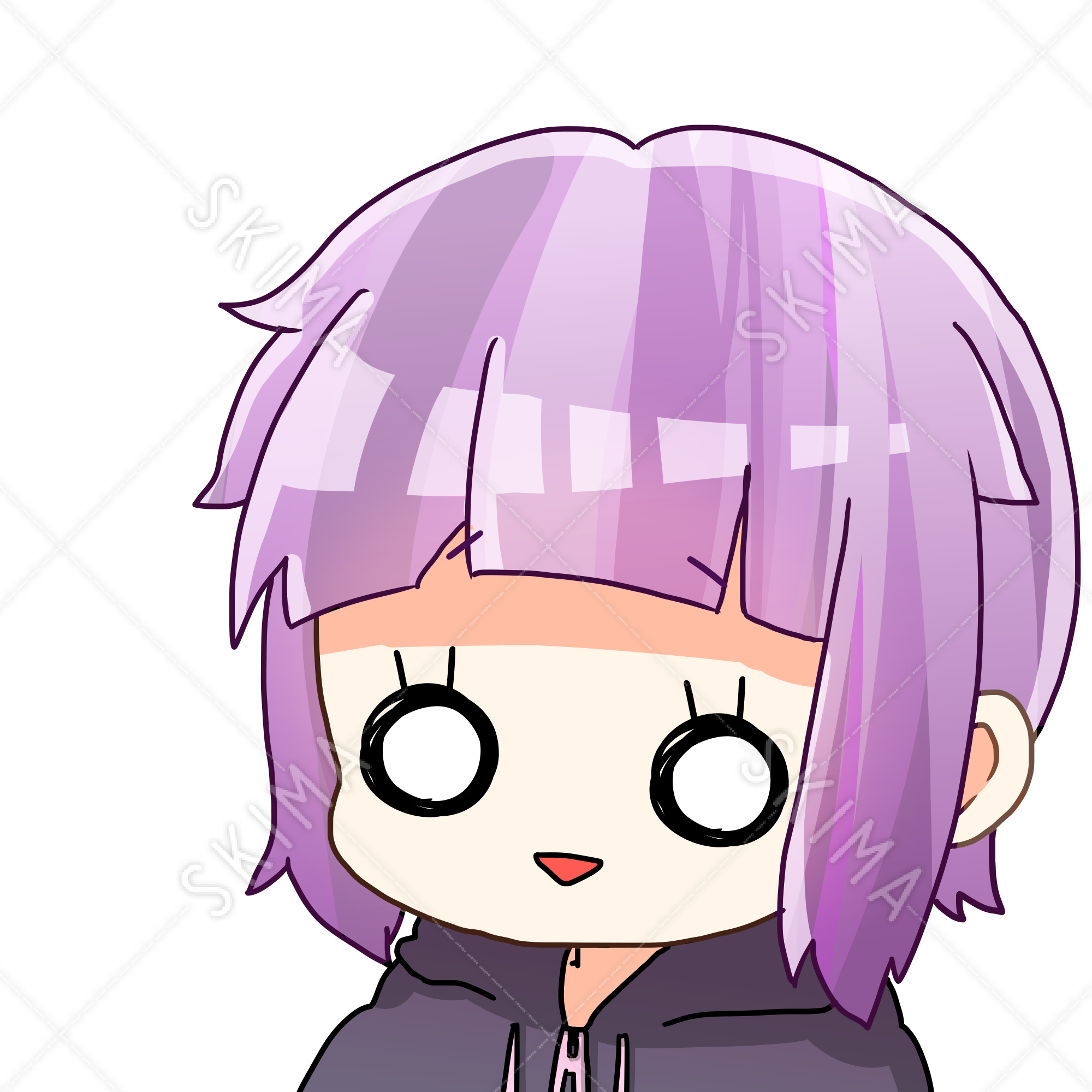 紫 髪 イラスト詳細 2位