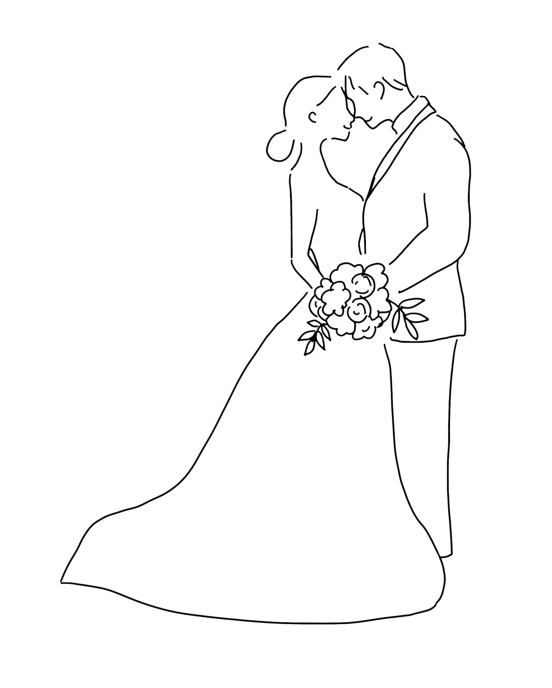 結婚 イラスト 手書き詳細 13位