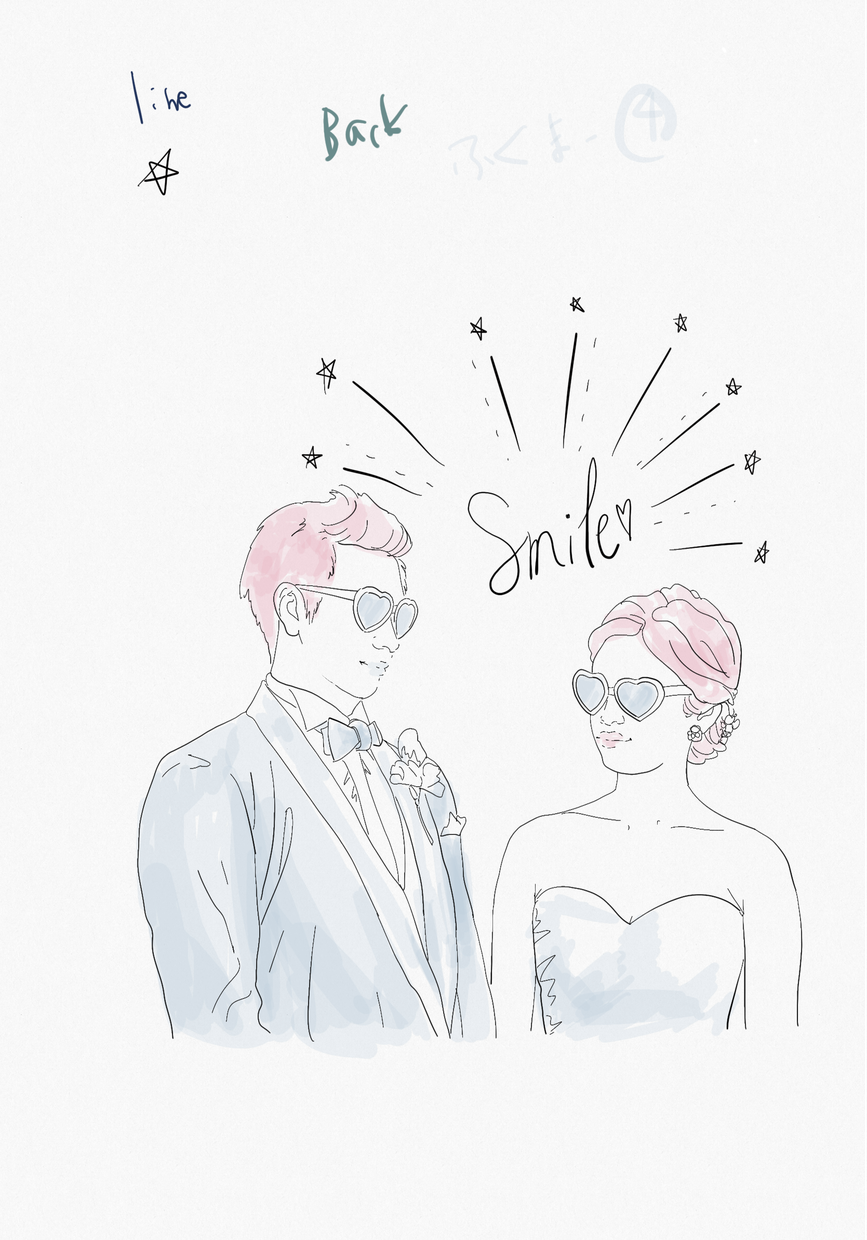 結婚 イラスト 手書き詳細 3位