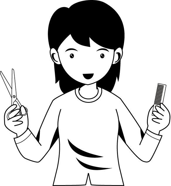 美容 師 道具 イラスト詳細 7位