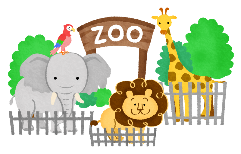 背景 動物園 イラスト詳細 2位