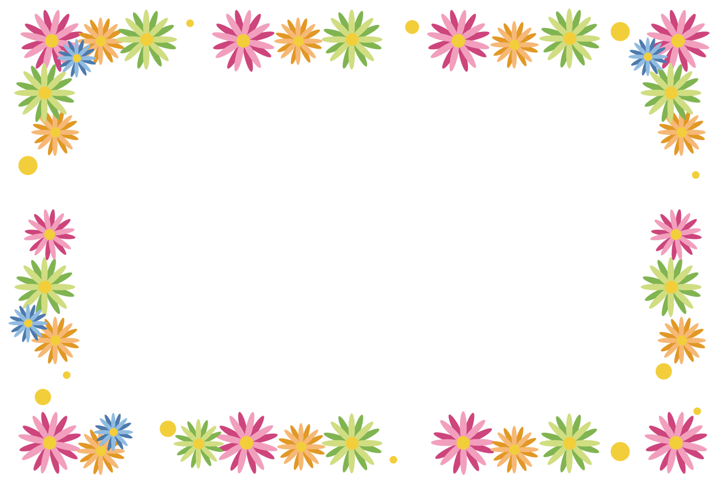 花 イラスト フレーム詳細 2位