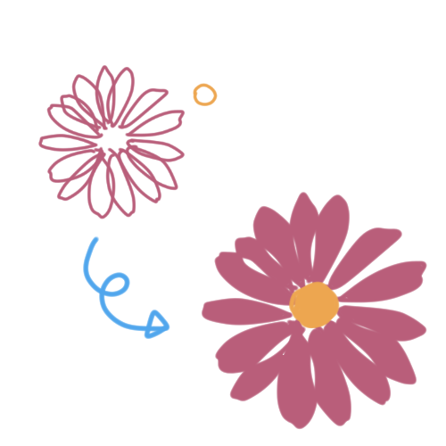花 イラスト 手書き 簡単詳細 9位