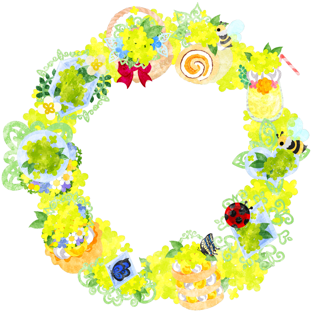 花 リース イラスト詳細 8位