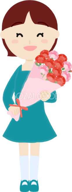 花束 イラスト 女の子詳細 9位