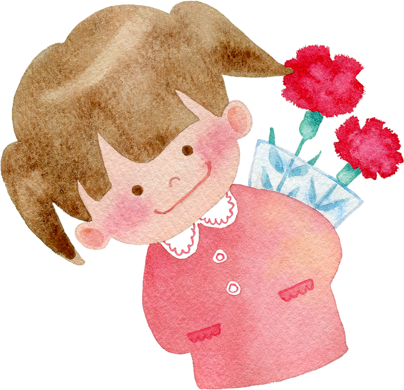 花束 イラスト 女の子詳細 3位