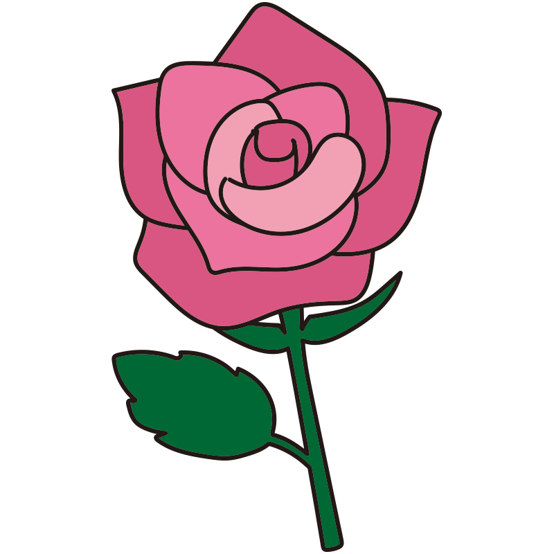 薔薇 イラスト シンプル詳細 11位