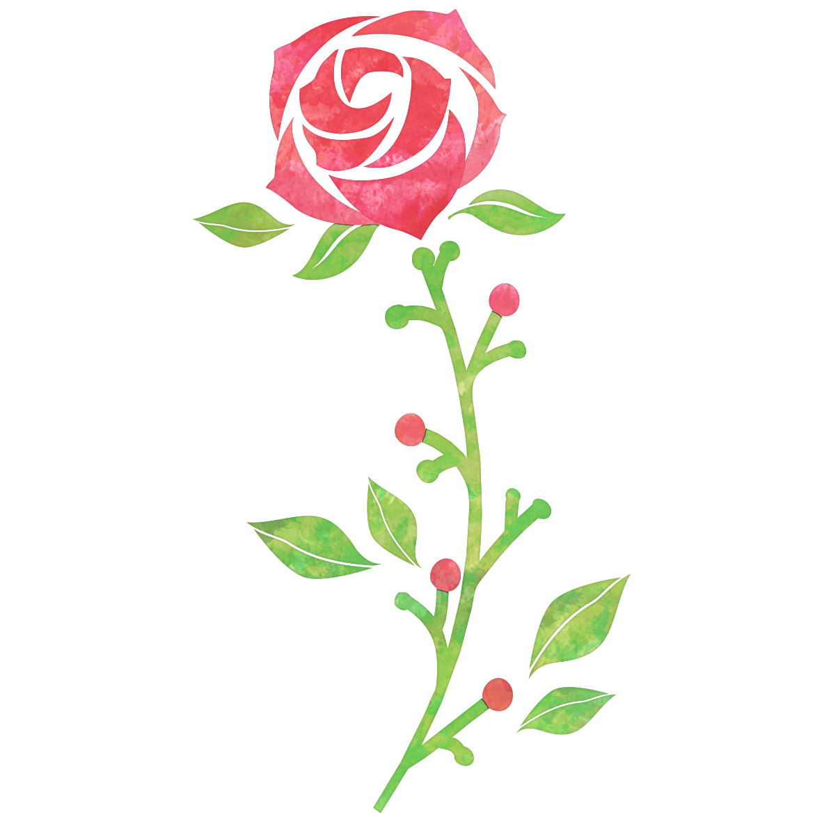 薔薇 イラスト シンプル詳細 2位