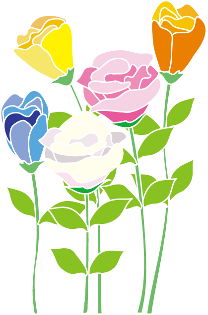 薔薇 イラスト シンプル詳細 6位