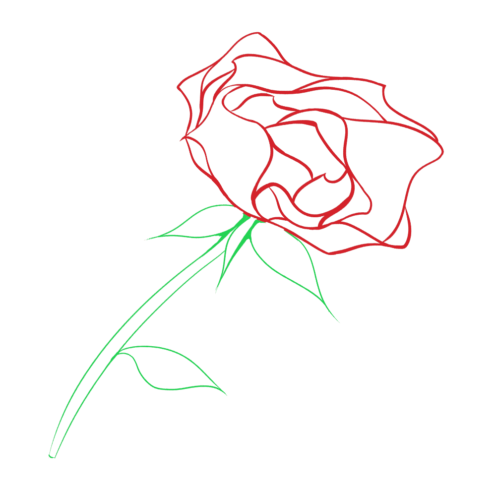 薔薇 イラスト シンプル詳細 8位