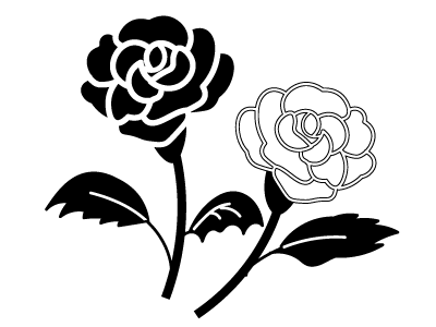 薔薇 線画 フリー 素材詳細 9位