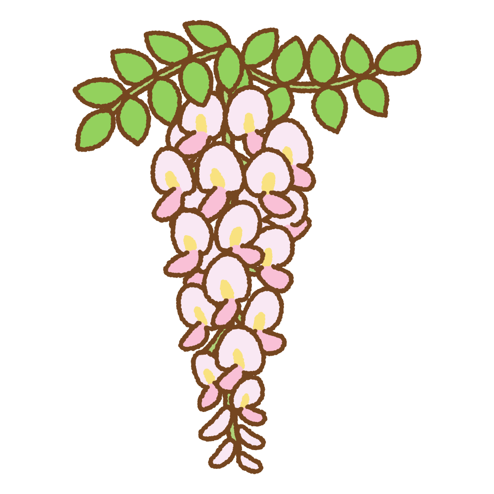 藤 の 花 イラスト 簡単詳細 2位