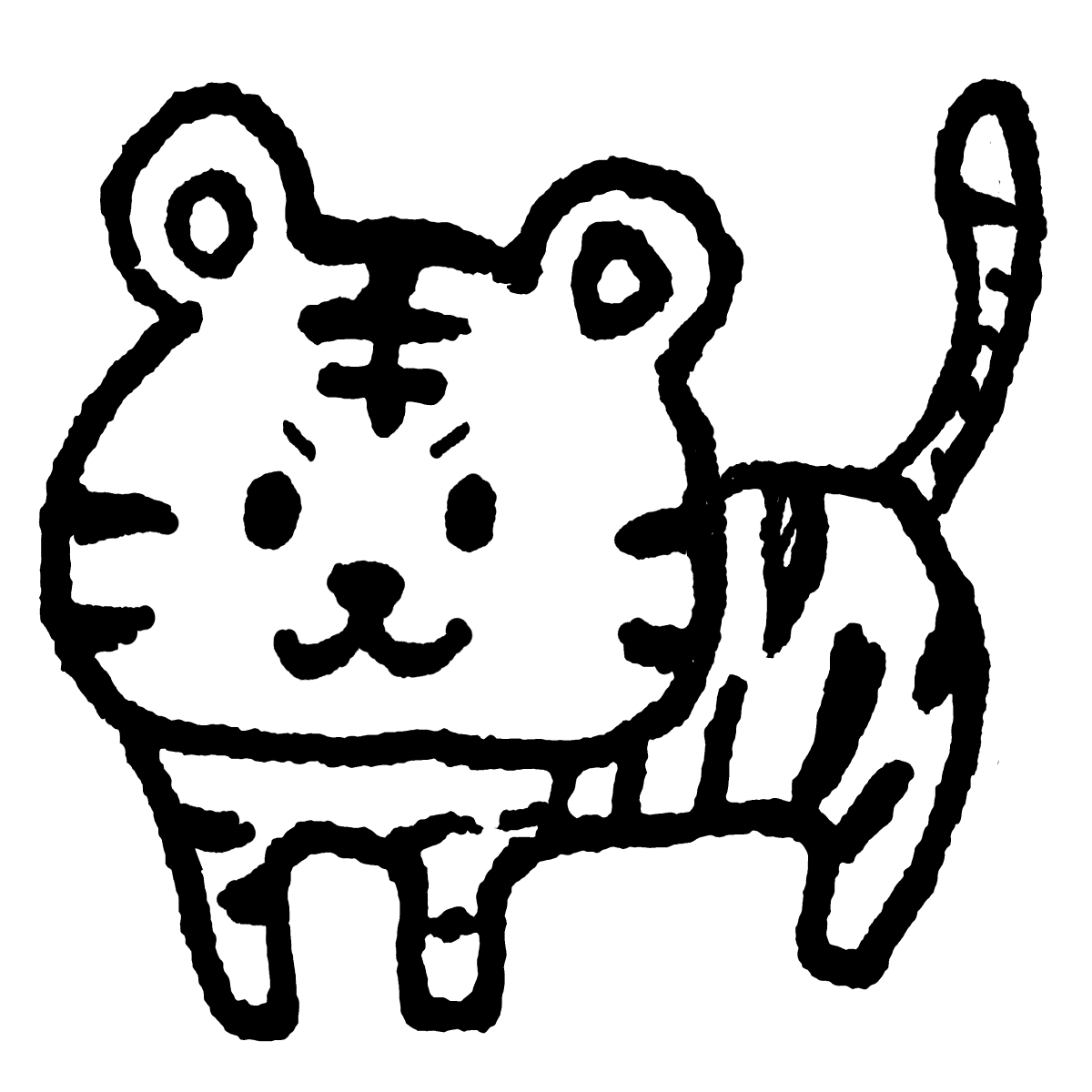 虎 かっこいい イラスト詳細 15位